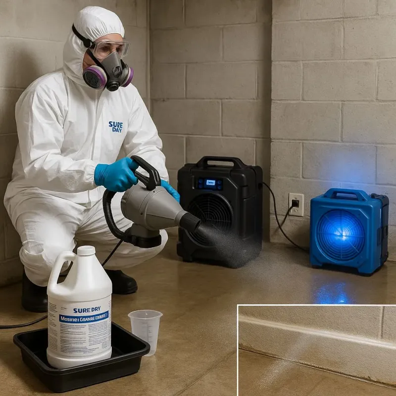 Sanitization and Odor Removal process in Quantico Station, VA